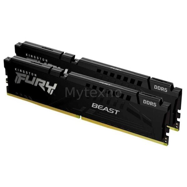 Оперативная память 64 Gb 4800 MHz Kingston FURY Beast PnP Black (KF548C38BBK2-64)