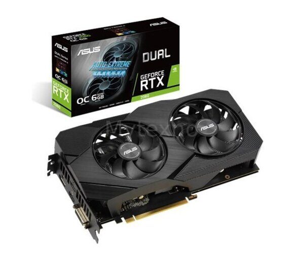 ASUS GeForce RTX 2060 DUAL EVO OC 6GB GDDR6 / DUAL-RTX2060-O6G-EVO