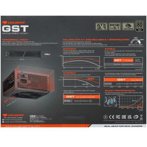 Блок питания Cougar GST 750W [GMS750] черный