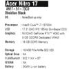 17.3 Ноутбук Acer Nitro 17 AN17-51-73CD черный [NH.QK6CD.001]