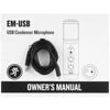 Микрофон MACKIE EM-USB черный [A104119]