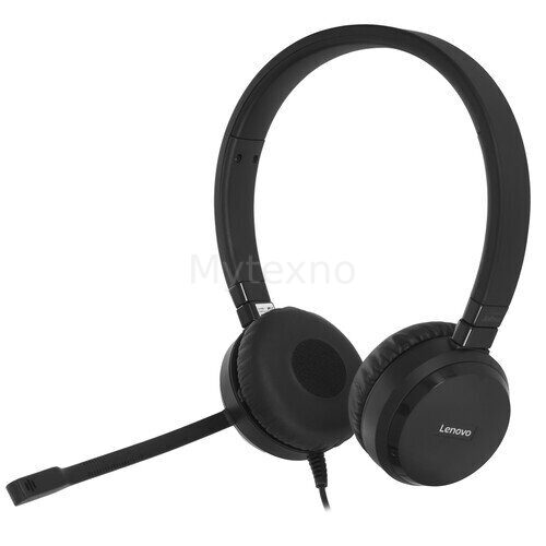 Проводные наушники Lenovo Wired Voip Stereo Headse черный