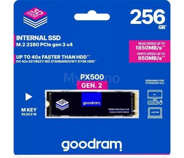 GOODRAM256GBM.2PCIeNVMePX500G2SSDPR-PX500-256-80-G2_4