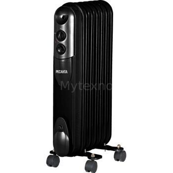 Масляный радиатор Ресанта ОМПТ-7НЧ 1500W Black