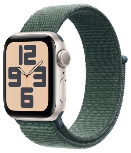 Смарт-часы Apple Watch SE GPS 2024 40mm Starlight Aluminium Lake Green Sport Loop A2722 [MXEH3]