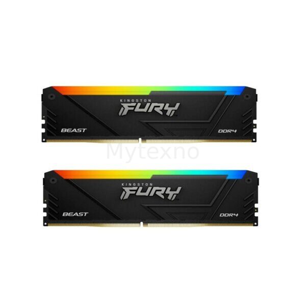 Оперативная память 64 Gb 3200 MHz Kingston FURY Beast RGB Black (KF432C16BB2AK2/64)