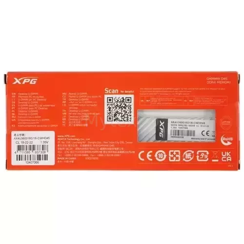 Оперативнаяпамять16Gb3600MHzADATAXPGGAMMIXD45(AX4U360016G18I-CWHD45)_2