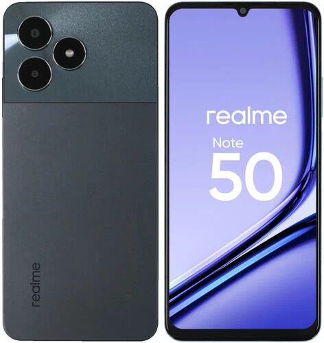 6.74 Смартфон realme Note 50 128 ГБ черный [631011001652]