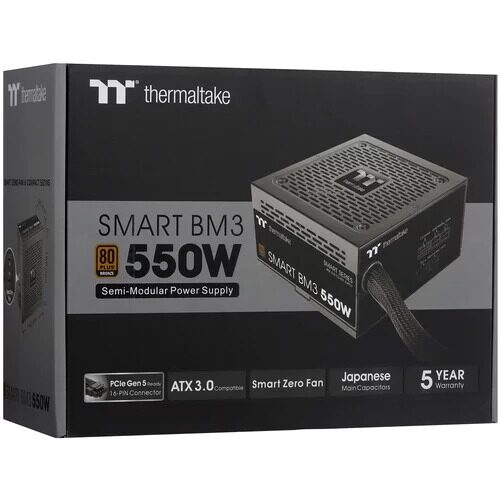 Блок питания Thermaltake Smart BM3 Bronze 550W - TT Premium Edition [PS-SPD-0550MNFABE-3] черный