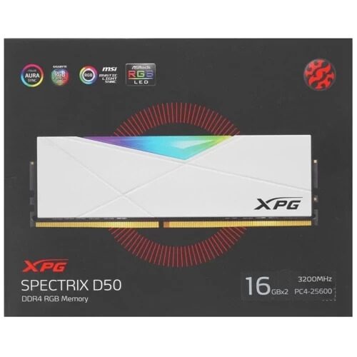 Оперативнаяпамять32Gb3200MHzADATAXPGSPECTRIXD50WhiteRGB(AX4U320016G16A-DW50)_2_10207