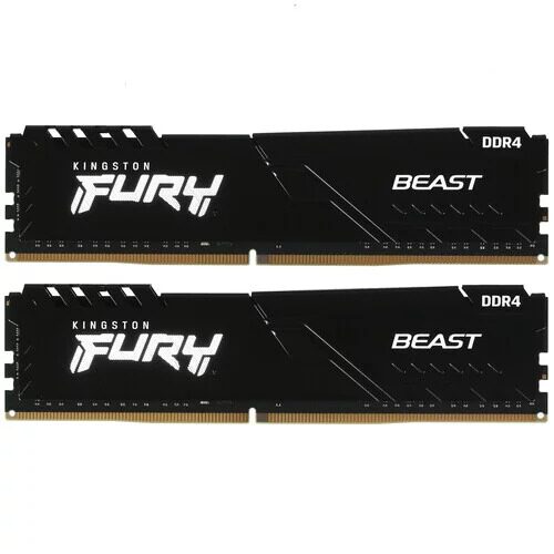 Оперативная память Kingston FURY Beast Black [KF437C19BBK2/16] 16 ГБ