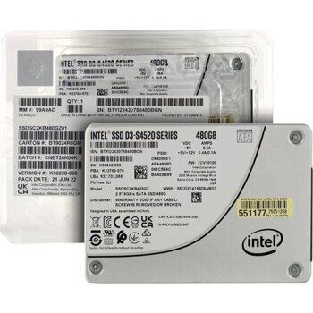 Твердотельный накопитель Intel 480 Gb DC D3-S4520 SSDSC2KB480GZ01