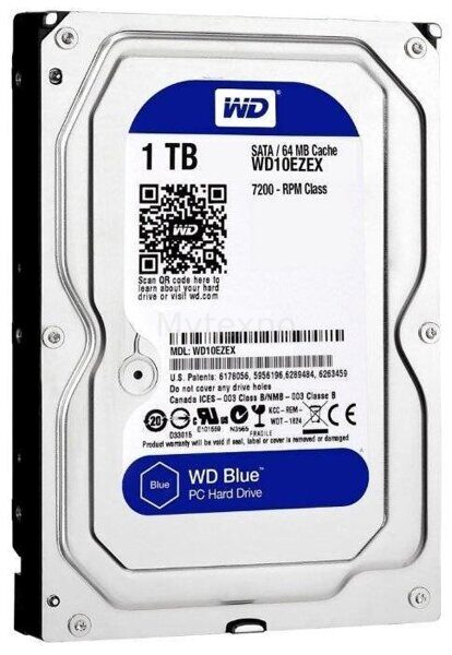 Жесткий диск Western Digital 1000 Gb Blue (WD10EZEX)