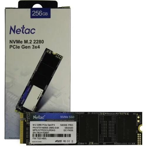 ТвердотельныйнакопительNETAC256GbNT01N930E-256G-E4X_2_52940