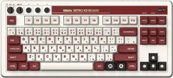 Клавиатура проводная+беспроводная 8BitDo Retro Mechanical Keyboard - Fami Edition