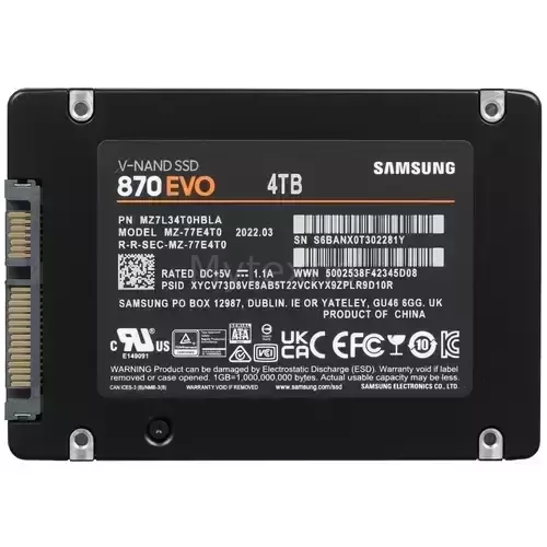 ТвердотельныйнакопительSamsung4000Gb870EVOMZ-77E4T0BEU_1