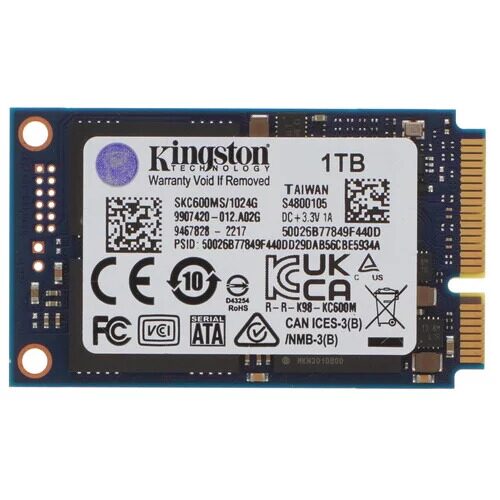 1024 ГБ MSATA накопитель Kingston KC600  [SKC600MS/1024G]