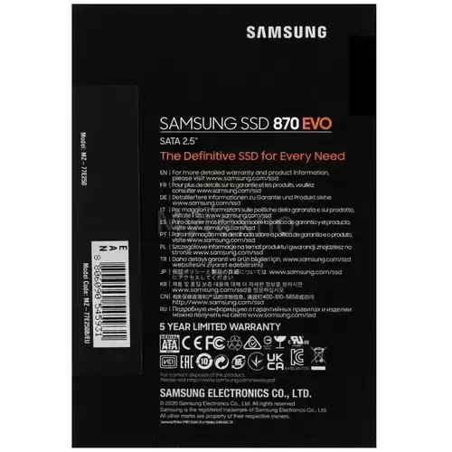 ТвердотельныйнакопительSamsung250Gb870EVOMZ-77E250BEU_5