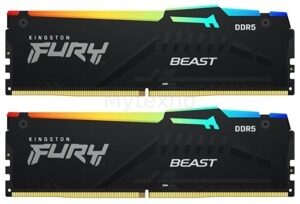 Оперативная память 32 Gb 6000 MHz Kingston FURY Beast RGB Black (KF560C36BBEAK2-32)