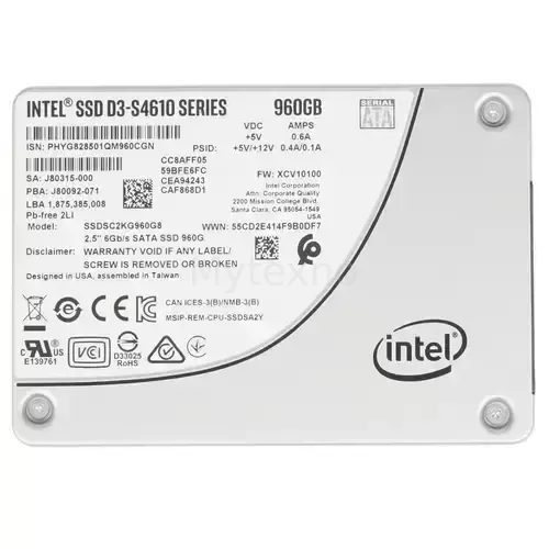 Твердотельный накопитель Intel 960 Gb DC D3-S4610 SSDSC2KG960G801