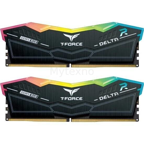 Оперативная память 64 Gb 6000 MHz Team Group T-FORCE DELTA RGB Black (FF3D564G6000HC38ADC01)