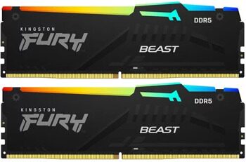 Оперативная память Kingston FURY Beast Black RGB [KF568C34BBEAK2-32] 32 ГБ