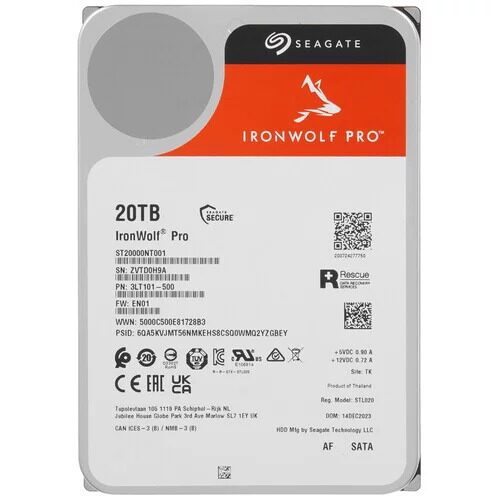 20 ТБ Жесткий диск Seagate IronWolf Pro  [ST20000NT001]