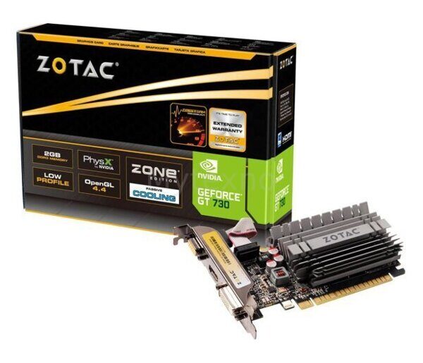 Zotac GeForce GT 730 ZONE Edition Low Profile 2GB DDR3 / ZT-71113-20L