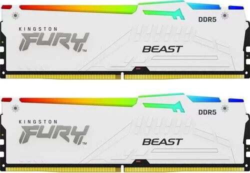 Оперативная память Kingston Fury Beast AMD RGB White [KF552C36BWEAK2-64] 64 ГБ