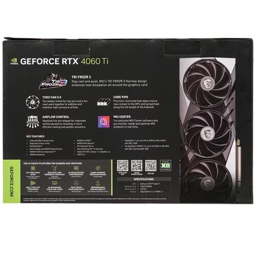 ВидеокартаMSIGeForceRTX4060TiGAMINGXSLIM[GeForceRTX4060TiGAMINGXSLIM16G]_10_5428825