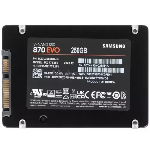 ТвердотельныйнакопительSamsung250Gb870EVOMZ-77E250BW_2