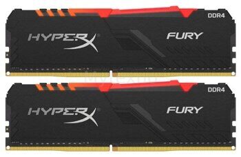 Оперативная память 32 Gb 2666 MHz Kingston HYPERX FURY RGB Black (HX426C16FB3AK2/32)