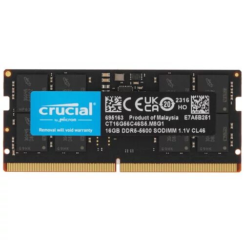 Оперативная память SODIMM Crucial [CT16G56C46S5] 16 ГБ