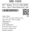 15.6 Ноутбук MSI Modern 15 H AI C1MG-006RU черный [9S7-15H551-006]