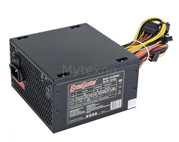 Блок питания ExeGate 600W 600NPX Black EX221643RUS