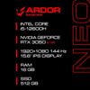 15.6 Ноутбук ARDOR GAMING NEO N15-I5ND401 черный [N15-I5ND401]