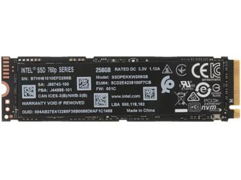 256 ГБ M.2 NVMe накопитель Intel 760p Series  [SSDPEKKW256G8XT]