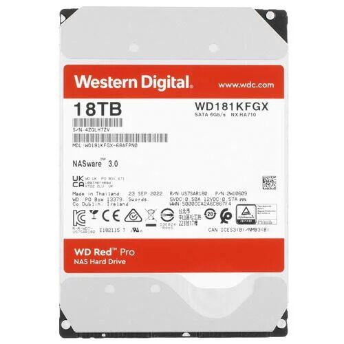 18 ТБ Жесткий диск WD Red Pro [WD181KFGX]