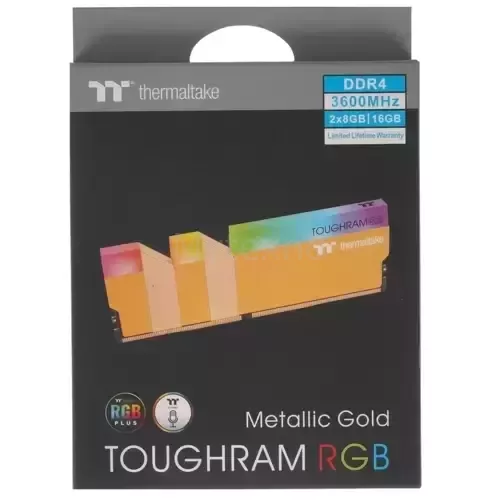 Оперативнаяпамять16Gb3600MHzThermaltakeTOUGHRAMRGBMetallicGold(RG26D408GX2-3600C18A)_3