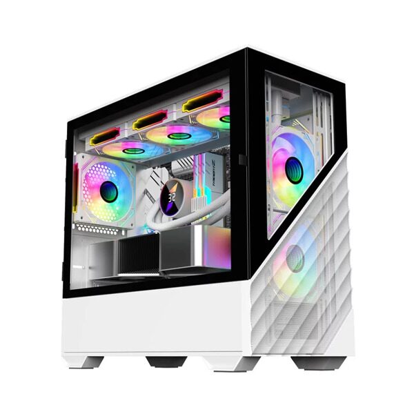 Компьютерный корпус 1STPLAYER DK D7 LED White (D7-WH-3F1-W)