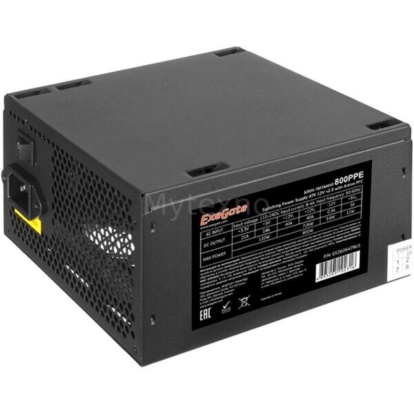 Блок питания Exegate 800W 800PPE Black EX260647RUS OEM