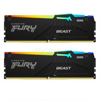 Оперативная память 16 Gb 5200 MHz Kingston FURY Beast RGB Black (KF552C40BBAK2-16)