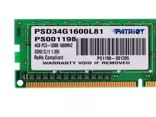 Оперативнаяпамять4Gb1600MHzPATRIOTSL(PSD34G1600L81)_2