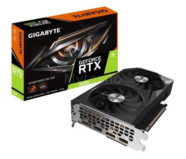 Gigabyte GeForce RTX 3060 WINDFORCE OC 12GB GDDR6 / GV-N3060WF2OC-12GD