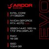 17.3 Ноутбук ARDOR Gaming EVO E17-I7ND401 черный [E17-I7ND401]