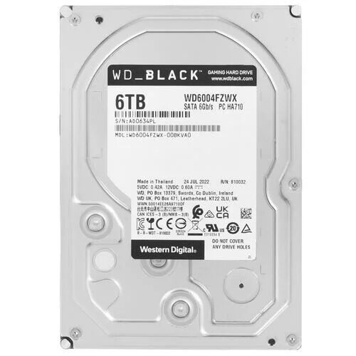 6 ТБ Жесткий диск WD Black [WD6004FZWX]